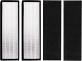 Fette Filter - 2 Pack Premium T500 True HEPA Filter Replacements Compatible with Air Purifier Filter T500 tower. Compare to Part # TF60-MP & TF60-MP (Includes 2 Hepa & 2 Carbon Filters)