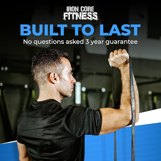 Pull Up Assistance Resistance Bands - Long Loop Power Bands for Men and Women - Strength Power Flexibility Training at Home & Gym - Ebooks & Workout Chart Included by Iron Core Fitness-FlexoryFit
