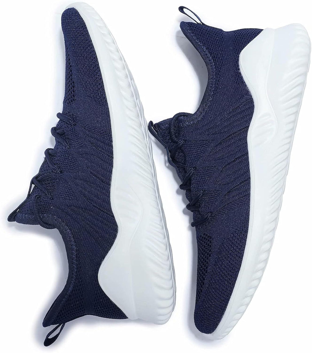 Mens Running Shoes Slip-on Walking Sneakers Lightweight Breathable Casual Soft Sole Trainers