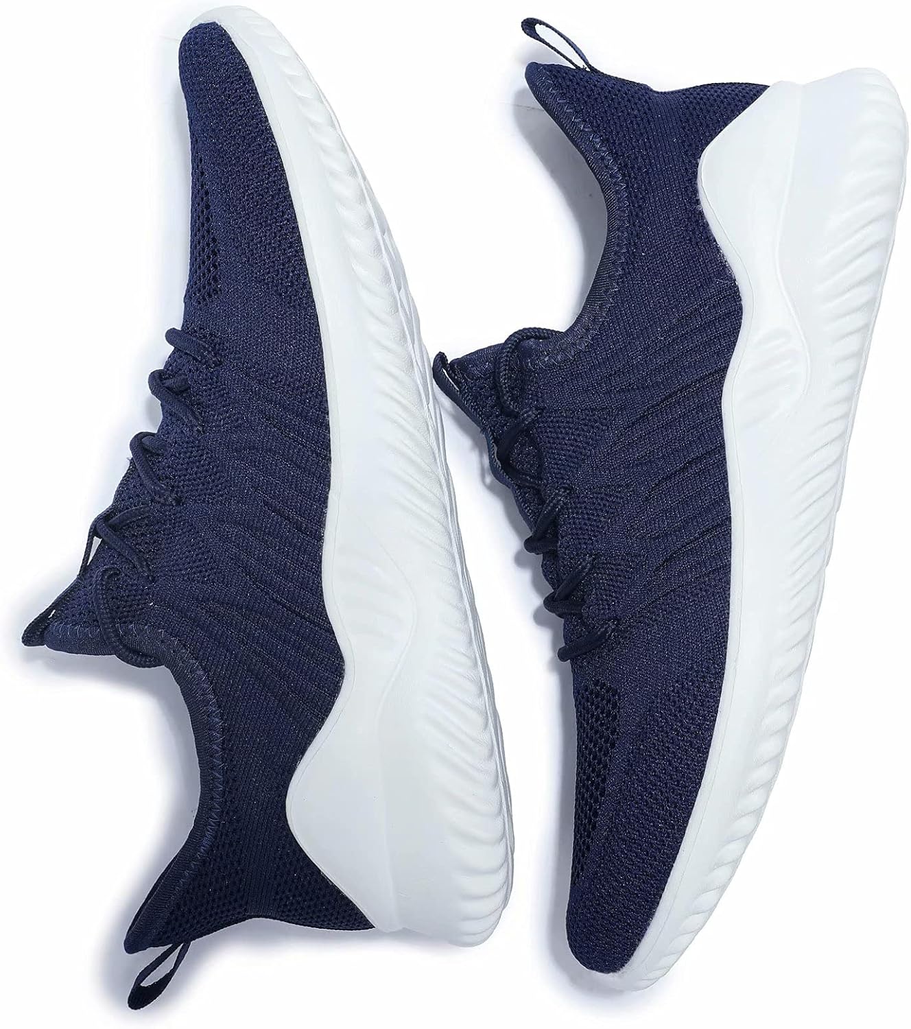 Mens Running Shoes Slip-on Walking Sneakers Lightweight Breathable Casual Soft Sole Trainers
