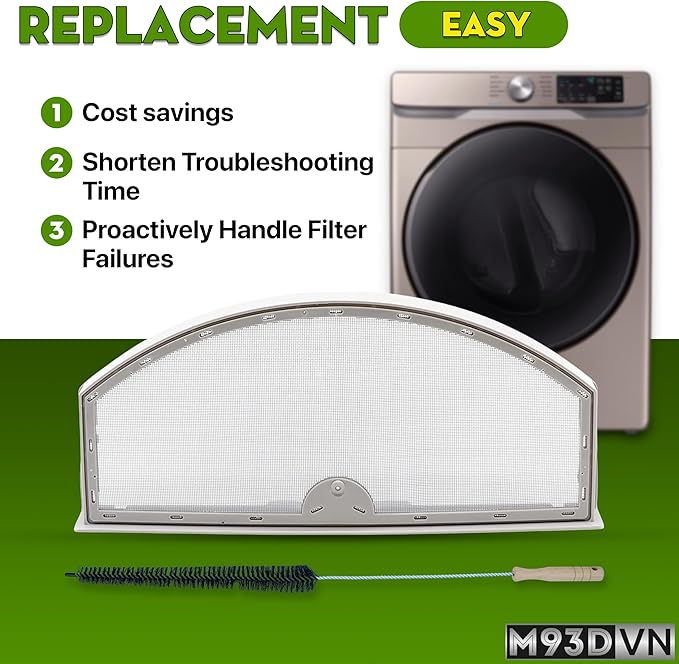 Lint Screen Filter Replacement for Hotpoint HTX21EASK0WW, HTX24EASK0WW, HTX24GASK0WW, HTX24EASK0WS, HTX24GASK0WS, GE GTD45EASJ2WS, GTD45GASJ0WS, GTD45GASJ1WS, GTD45GASJ2WS, GTD65EBPL0DG Dryer