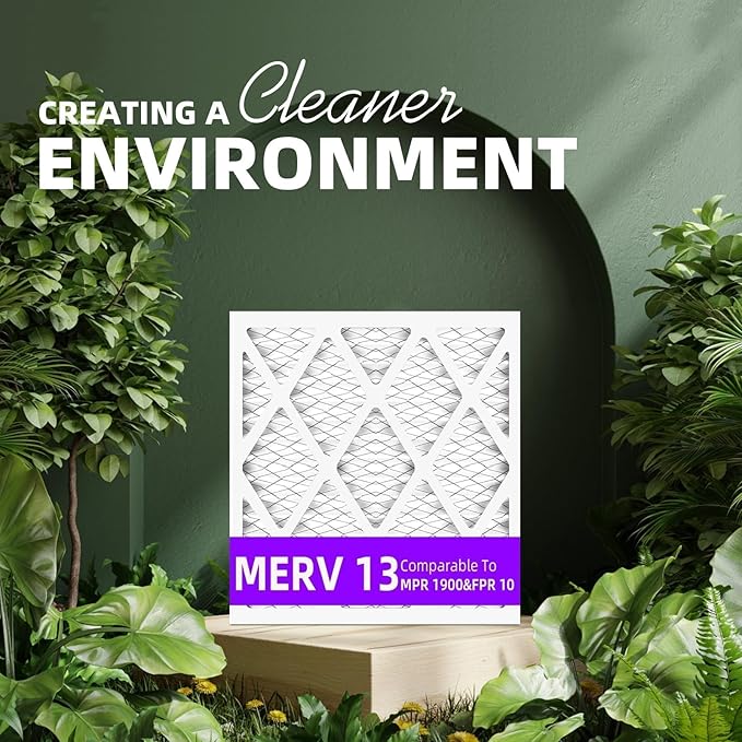 12x24x1 MERV 13 (6-Pack) Pleated Air Filter (Actual Size: 11.75" x 23.75" x 0.75") MPR 1900 & FPR 10, Furnace Air Filters