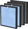 HSP001 Filter Replacement Compatible with HATHASPACE Air Purifier Filters HSP001, 4-in-2 Filtration with H13 True Hepa and Activated Carbon, 2 Pack