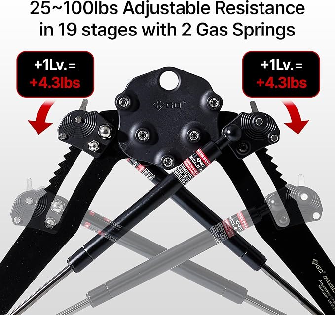 (New) GD Muscle Pump Chest Expander Upper Body Strengthener, Chest Workout for Men, Workout Equipment Shoulder Muscle Training Fitness Equipment, Arm Exerciser-FlexoryFit