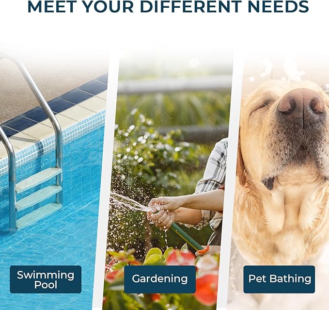 Crystala Garden Hose End Pre-Filter for Swimming Pool, Hot Tubs, Spa, Inflatable Pool, Ponds, Greatly Reduces Bad Taste, Odors, Chlorin and Sediment, up to 8,000 Gallons, 1 Pack