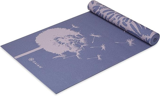 Gaiam Yoga Mat - Premium 6mm Print Reversible Extra Thick Non Slip Exercise & Fitness Mat for All Types of Yoga, Pilates & Floor Workouts (68" x 24" x 6mm Thick)-FlexoryFit