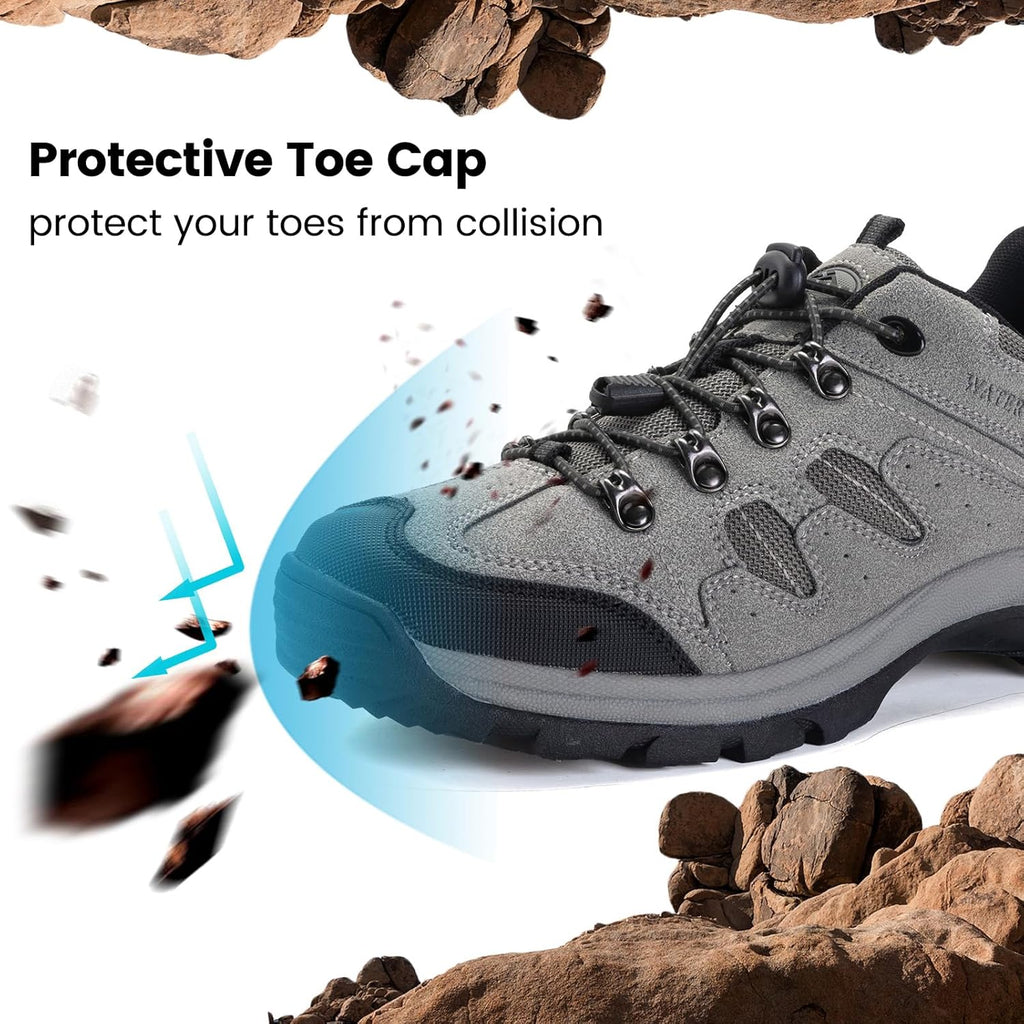 CC-Los Men's Waterproof Hiking Shoes Outdoor Comfortable Trekking Shoe Lightweight Working Sneaker