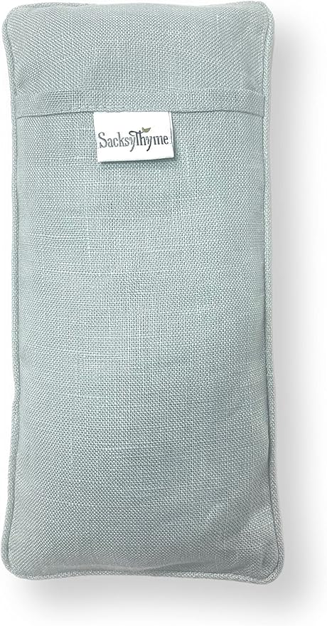 Organic Linen Eye Pillow - Lavender & Flaxseed for Relaxation, Yoga, Stress Relief - Microwavable Heating Pad & Cool Compress - Made in USA - Gifts for Meditation-FlexoryFit