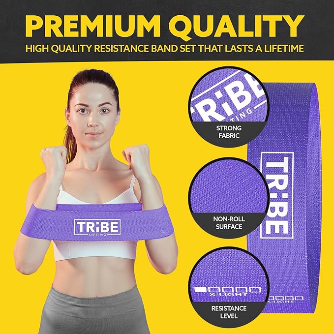Fabric Resistance Bands for Working Out - Booty Bands for Women and Men - Exercise Bands Resistance Bands Set - Workout Bands Resistance Bands for Legs - Fitness Bands-FlexoryFit