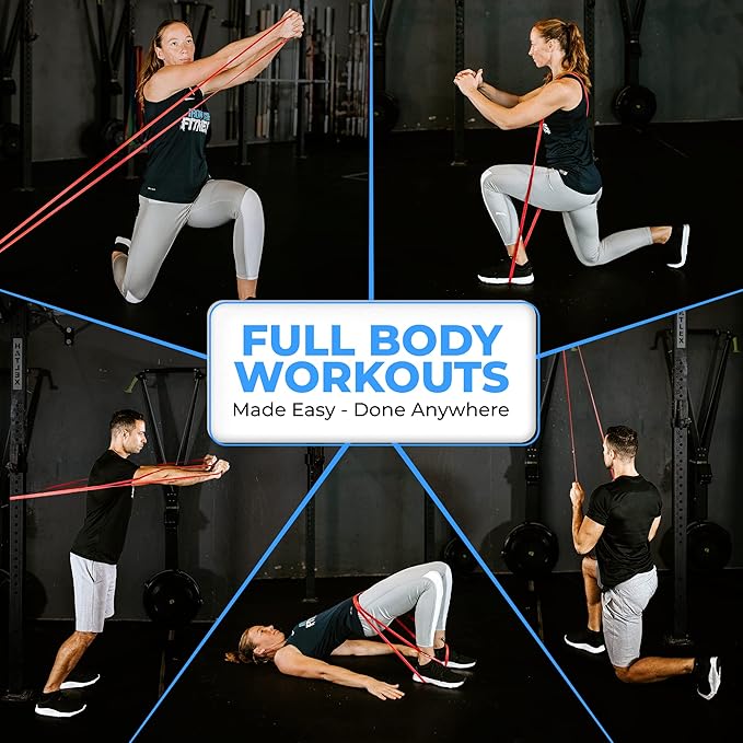 Pull Up Assistance Resistance Bands - Long Loop Power Bands for Men and Women - Strength Power Flexibility Training at Home & Gym - Ebooks & Workout Chart Included by Iron Core Fitness-FlexoryFit