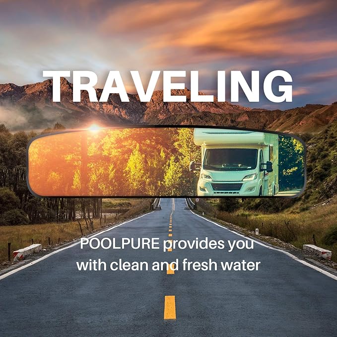 POOLPURE Garden Hose End Pre Filter for Pool, Hot Tub, Spa, Greatly Reduces Chlorine, Heavy Metals, Odor, Fits Any Standard 3/4" Garden Hose Thread, Up to 8,000 Gallons, 1PACK