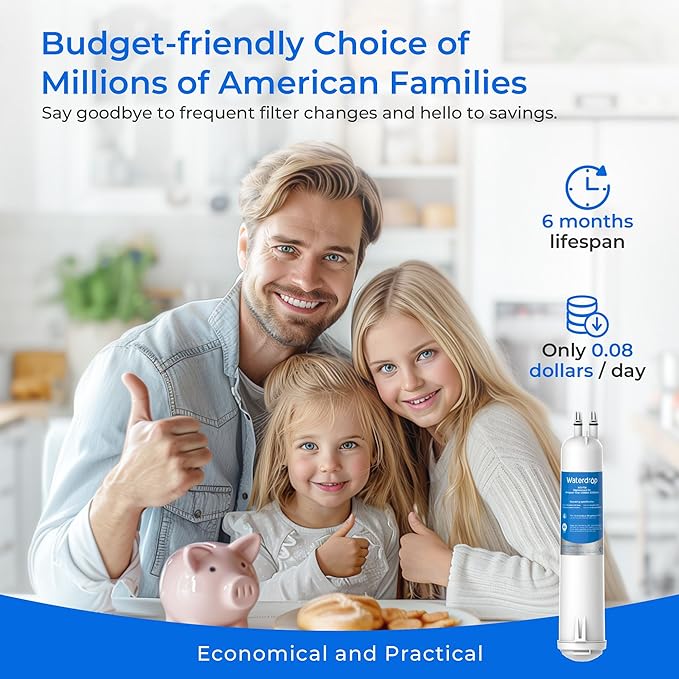 Waterdrop EDR3RXD1 Replacement for Everydrop® Filter 3, 4396841, 4396710, Kenmore® 46-9083, 46-9030, WD-F08 Refrigerator Water Filter