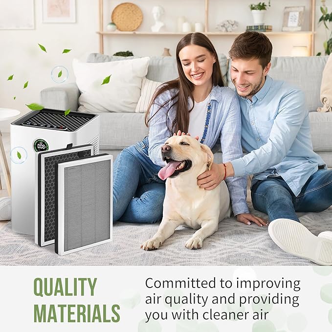 JF 260 Replacement Filter Compatible with Jafanda Air Puri-fier Filter JF260, 3-Stage Filtration with H13 HEPA and Activate Carbon, Fit for Part# JF260-RF, 4-Pack