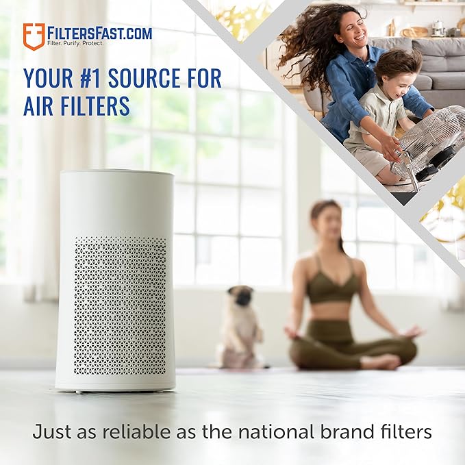 Filters Fast Compatible Replacement for Honeywell 20x20x5 Air Filter MERV 11 FC100A1011 Pleated AC Furnace, Actual Size: 19.75 x 19.875 x 4.375, 2-Pack