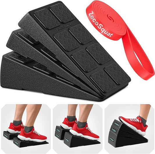 Squat Wedge - Squat Wedge Block 520 LBS Weight Capacity - Slant Board for Calf Stretching - Calf Stretcher Slant Board - yoga blocks-FlexoryFit