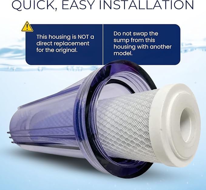 IPW Industries, Inc. - Compatible Water Pur Style Company (CCI-10CLW12) Filter Canister and (CCI-10-Ca) Carbon Block Filters - 1/2" NPT Ports for Water Filtration