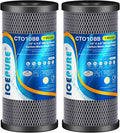ICEPURE 10"X4.5", 1 Microns Whole House Sediment Activated Carbon Water Filter by ICEPURE
