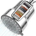 Filtered Shower Head, 2-in-1 Shower Head Filter-5 Modes High Pressure Output with 15 Stage Hard Water Shower Filter Cartridge for Remove Chlorine Heavy Metals and Other Sediments