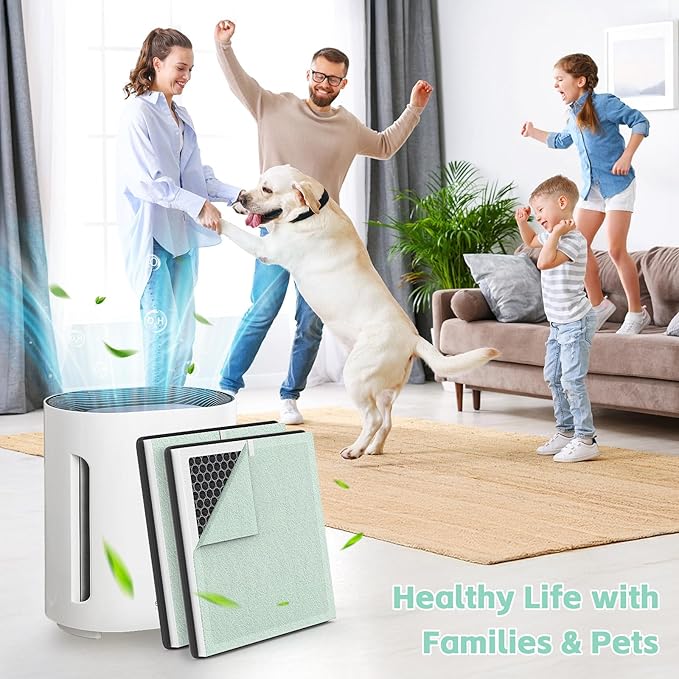 3-in-1 H13 True HEPA H13 Replacement Filter, Compatible with Pure Enrichment PureZone Air Purifier, Replaces Part No. PEAIRPLG