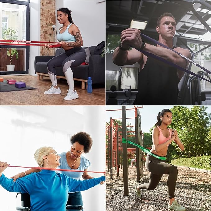 POWER GUIDANCE Resistance Bands, Set of 5 Pull Up Bands, Pull Up Assistance Bands, Exercise Bands, Resistance Bands Set for Legs, Working Out, Muscle Training, Physical Therapy, Shape Body-FlexoryFit