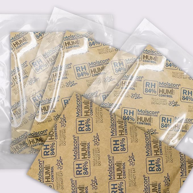 84% Two-Way Humidity Control Packs for Storing 1 lb – Size 60 – 90 Pack – Seasoning Packets Moisture Control Packets Individually Wrapped, Humidifier Packs for Season Wood Humidifier Boxes