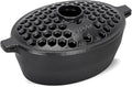 Wood Stove Steamer, Cast Iron Fireplace Humidifier, Indoor Humidifier for Home Heating, Black Bowl Fireplace Stove Covers Accessories Decorative, Matte Black Finish, Rust Resistant, 2.7 Quart Capacity