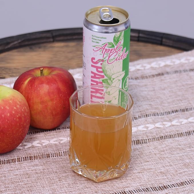 Kauffman Orchards Sparkling Apple Cider, 12 oz. Can (Pack of 24)-FlexoryFit