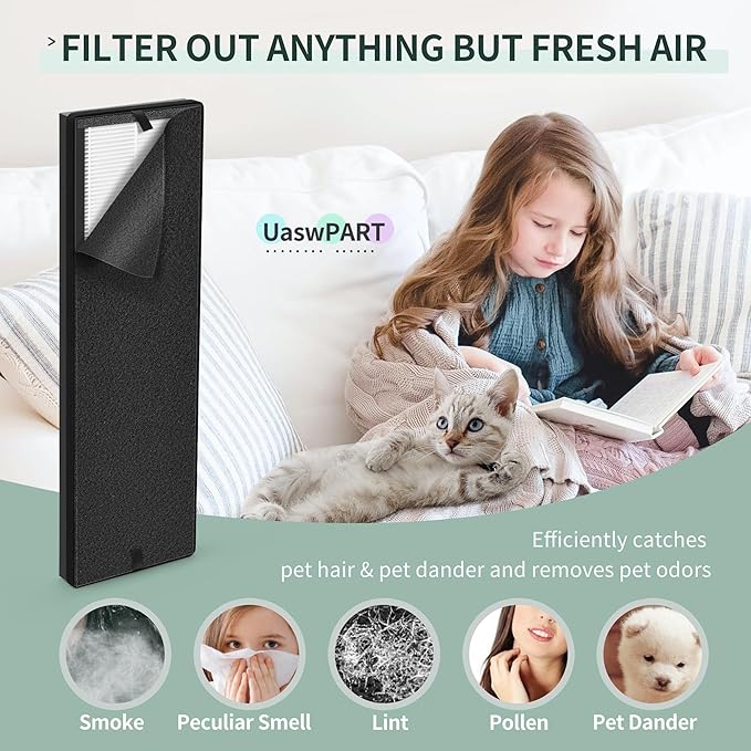 NEA120 Filter Compatible with Eureka Air Puri-Fier NEA120 and Toshiba Air Puri-Fier CAF-W36USW, 4 H13 Grade True HEPA (NEA-F1) Filter and 8 Activate Carbon (NEA-C1) Filters