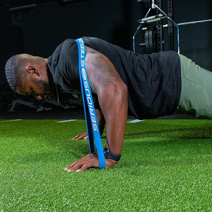 Serious Steel Fitness 32" Resistance Training Bands (Portable Exercise Band System Training Bands- Great for Individuals Under 5'10")-FlexoryFit