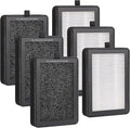 6 Pack LV-H128 Replacement Filter for Levoit Air Purifier, Compatible with LV-H128 / PUURVSAS (HM669A) / ROVACS (RV60) Air Purifier, 3 in 1 True HEPA Filtration System
