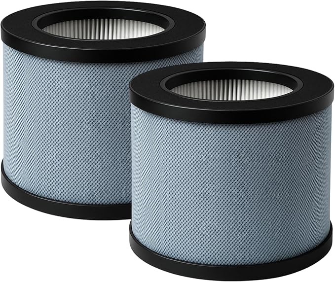 Nispira JH01 MK01 3-in-1 HEPA Filter Replacement For Air Purifier AROEVE MK06, ALROCKET JH06, Elechomes EPI081 EP1081, Intelabe EPI080 EP1080, Kloudi DH-JH01 DH-JH06, Pomoron MJ001H, 2 Pack