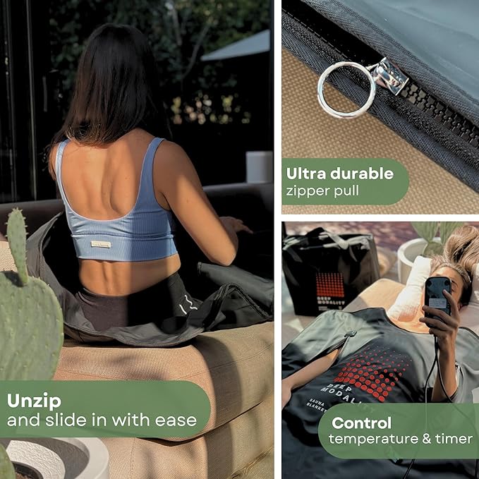 Pro M3 - Infrared Sauna Blanket | Detox, Wellbeing & Recovery | Highest Grade Materials + Jade & Tourmaline for Enhanced Therapy, Adjustable Temp 77-176°F, 6ft x 3ft (Mineral Edition)
