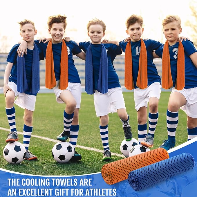 Hosuly 30 Pack Cooling Towels, 40"x12" Ice Breathable Soft Chilly Sweat Rag Microfiber Workout Rags for Gym Cooling Towels for Neck and Face for Yoga Golf Sport Running-FlexoryFit