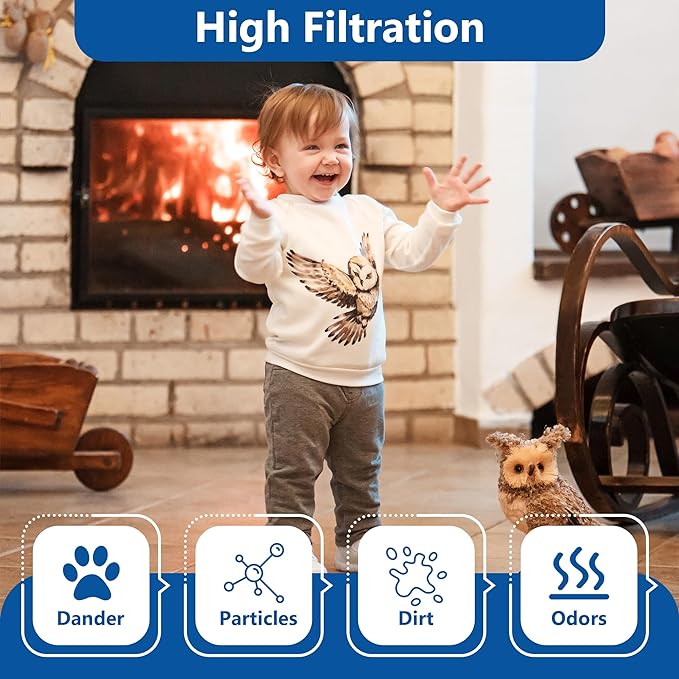 Funmit WF2 Humidifier Filter Replacement for Vicks Kaz Humidifier Starry Night Cool Mist V3500N V3700 V3100 V3900 Sunbeam 1118 1119 Honeywell HCM-300T HCM-350 WA-8D Enviracaire ECM-500 6 Pack