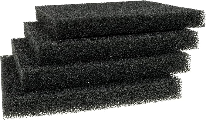ALEGI 4 Pieces Aquarium Filter Foam Sponges Pad, Fish Tank Bio Sponge Coarse Sheet Filter Media Pad, Cut-to-Size Foam for Pet Filters (9x9x1 Inch 4 Pcs)
