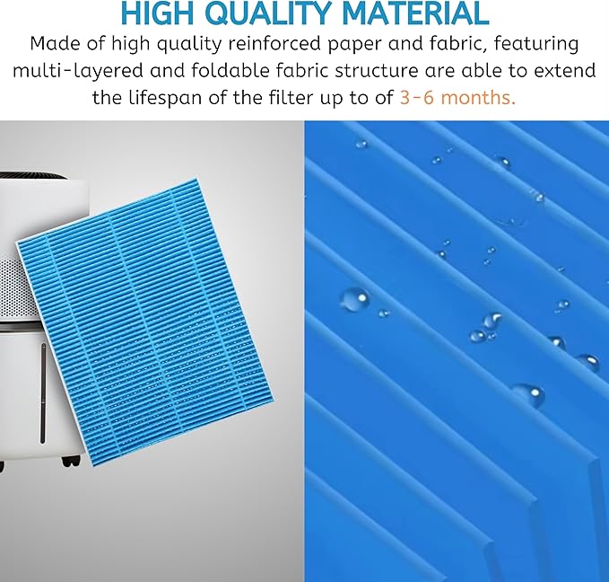 Nispira 6000s Wick Humidifier Filter Replacement for LEVOIT Superior 6000S Smart Evaporative Humidifier, 4 Pack