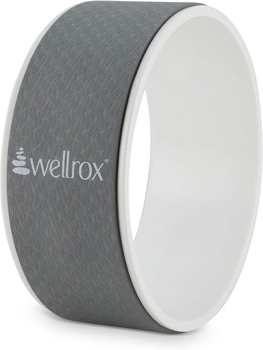 12-Inch Yoga Wheel - Back Cracker, Roller for Pain Relief - Grey-FlexoryFit