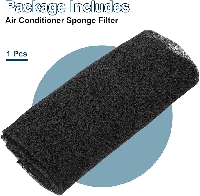 PATIKIL 79" x 16" x 0.2" Air Conditioner Filter Replacement, Washable Reusable Cut to Fit Foam Filter Air Filter for RV AC Vent Window Purifiers Computer, 40PPI