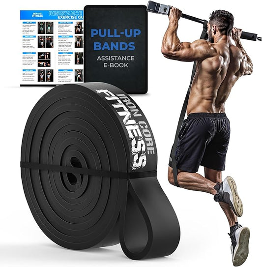 Pull Up Assistance Resistance Bands - Long Loop Power Bands for Men and Women - Strength Power Flexibility Training at Home & Gym - Ebooks & Workout Chart Included by Iron Core Fitness-FlexoryFit