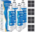 PUREPLUS 469690 LT700P Replacement for LG Kenmore Elite 9690, ADQ36006102, ADQ36006101, LFXS30766S, LFX28968ST, LFX31925ST, LFX31945ST, RWF1052, LT120F, Refrigerator Water and Air Filter Combo, 4Pack