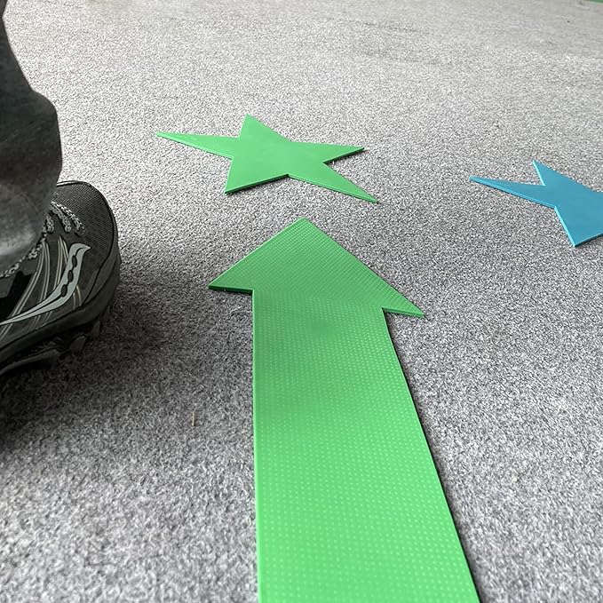 12pcs Colorful Star Arrow Spot Marker Non-Slip Directional Carpet Marker for Training Agility, Kids Classroom Activity, Gym, Sport, Home (Arrow)-FlexoryFit