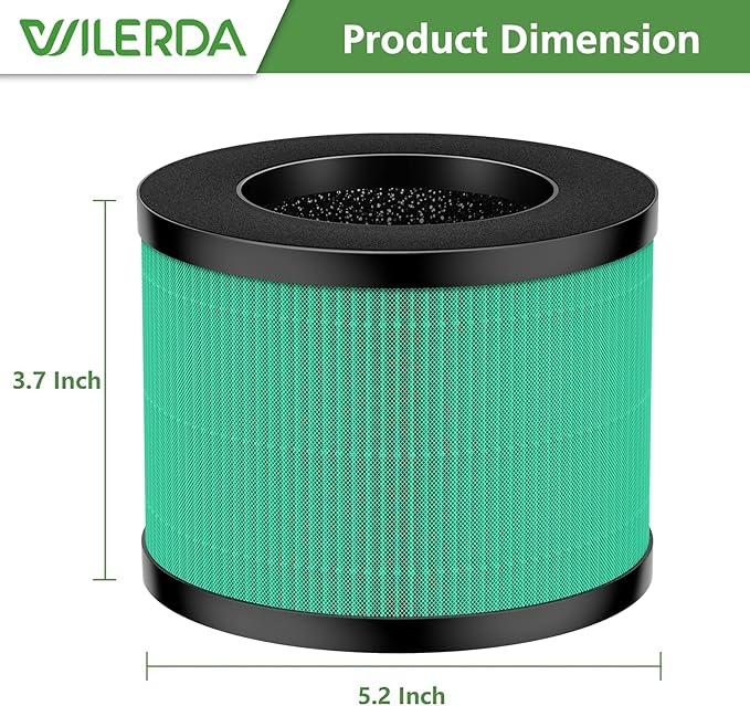 TZ-K1 HEPA Replacement Filter Compatible with Tolife TZ-K1, FreAire KN6391, Kloudi DH-JH01,POMORON MJ001H, MJ012H, EPI081/EP1081, Intelabe EPI080/EP1080 Air Purifier, 2 Pack - Pet Dander Version