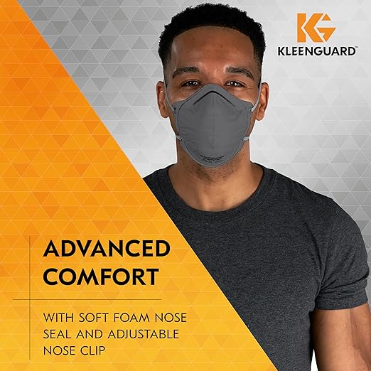 Kleenguard™ 3300 Series OV N95 Particulate Respirator (54629), RA3316 Molded Cup Style, NIOSH-Approved, Regular Fit, Grey (20 Respirators/Box)-FlexoryFit