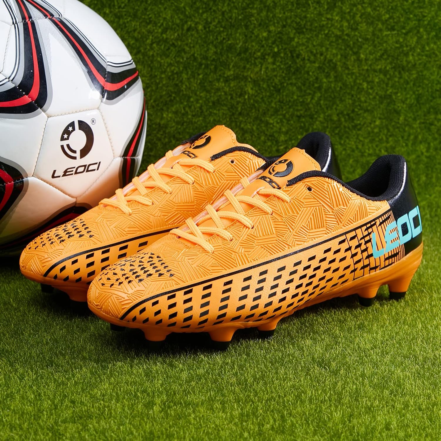 Soccer Cleats for Men's and Women's Outdoor Unisex Football Shoes Firm Rugby Boots