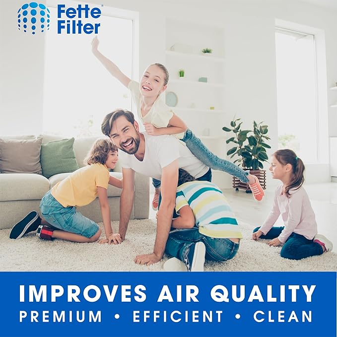 Fette Filter - FLT4700 True HEPA Filter M Replacement Compatible with GermGuardian Air Purifier Models AC4700 AC4700BDLX AC4700DLX AC4711W AC4625 AC4625BDLX includes 2 filters.