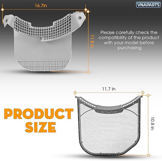 DLGX3551V DLGX3551W DLGX3901W DLG2602W DLG3461W DLG3601W DLG3401W DLG3501W DLG3181W Dryer Lint Filter Screen Trap Replace For LG DLGX3876W DLGX3251W DLGX3571V DLGX3471W DLGX3471V & Housing Guide Cover
