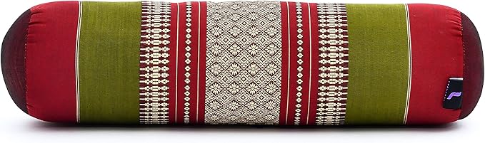 Leewadee Small Yoga Bolster – Shape-Retaining Cervical Neck Roll, Tube Pillow for Comfortable Reading, Kapok Filling, 22 x 6 x 6 inches-FlexoryFit