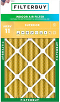Filterbuy 14x25x4 Air Filter MERV 11 (MPR 1200) Allergen Defense Replacement (1-Pack), Electrostatic Pleated HVAC AC Furnace Filters, Made in USA (Actual Size: 13.88 x 24.88 x 3.63)