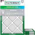 Filterbuy 20x22x1 Air Filter MERV 8 (MPR 700) Dust Defense Replacement (3-Pack), Electrostatic Pleated HVAC AC Furnace Filters, Made in USA (Actual Size: 19.50 x 21.50 x 0.75)