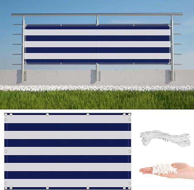 Privacy Screen Protector 4.6' x 49.2' Durable and UV Resistant Privacy Screen by AYLFBFU